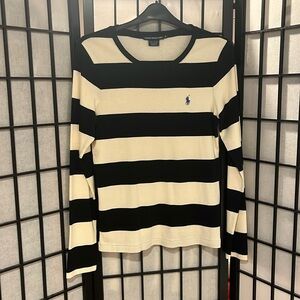 Polo Ralph Lauren Sport Navy Striped top 100% Cotton. XL